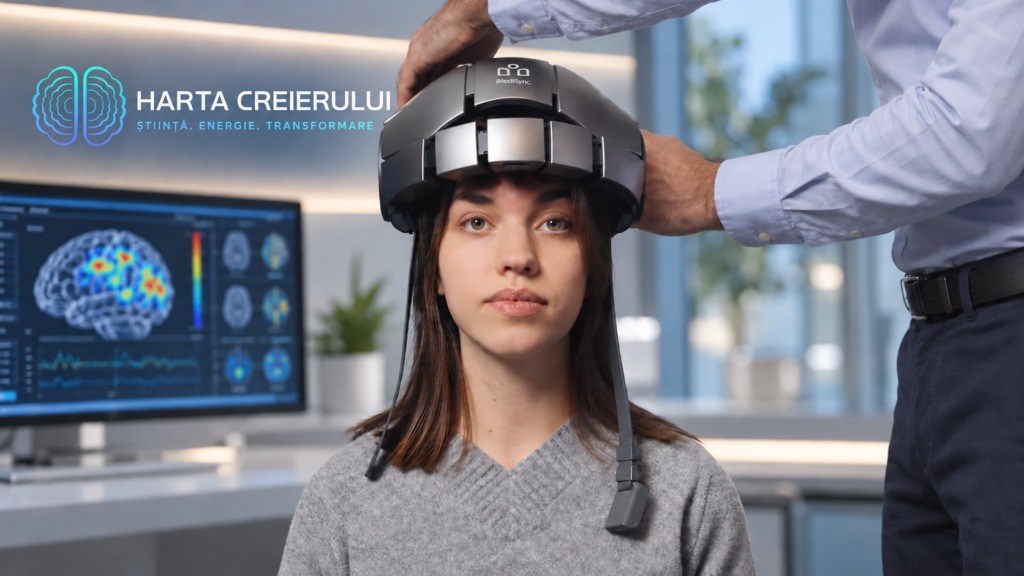 Pregătire pentru evaluare brainmapping cu casca iSyncMe la Harta Creierului