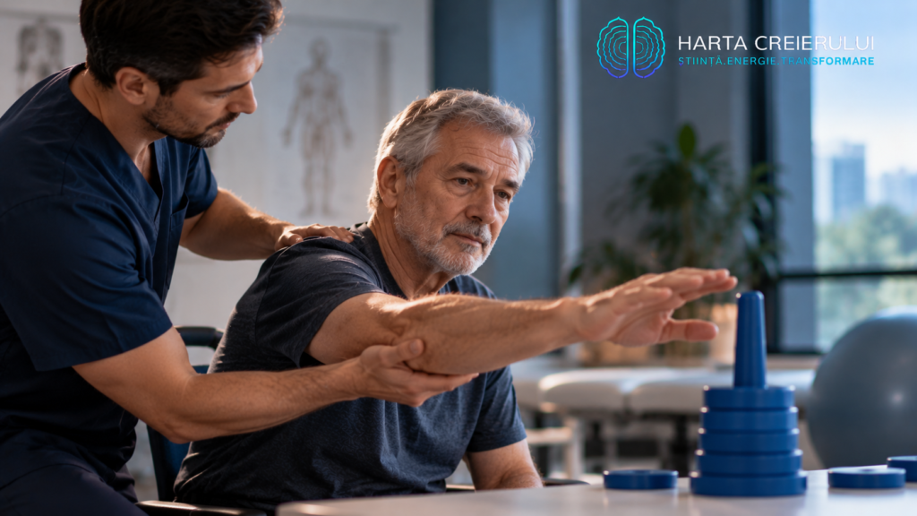 Recuperare post-AVC – exerciții pentru brațul afectat cu kinetoterapeutul, Harta Creierului